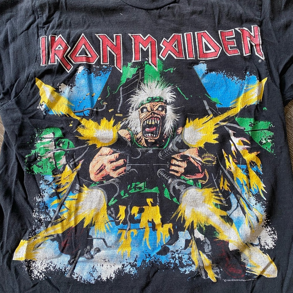 Vintage Iron Maiden Shoot That Fokker Tour Shirt 1990